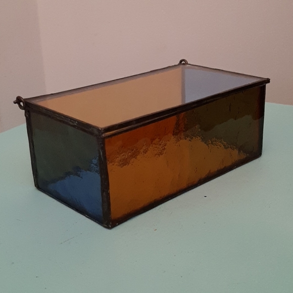 Vintage Other - Stained glass dresser box